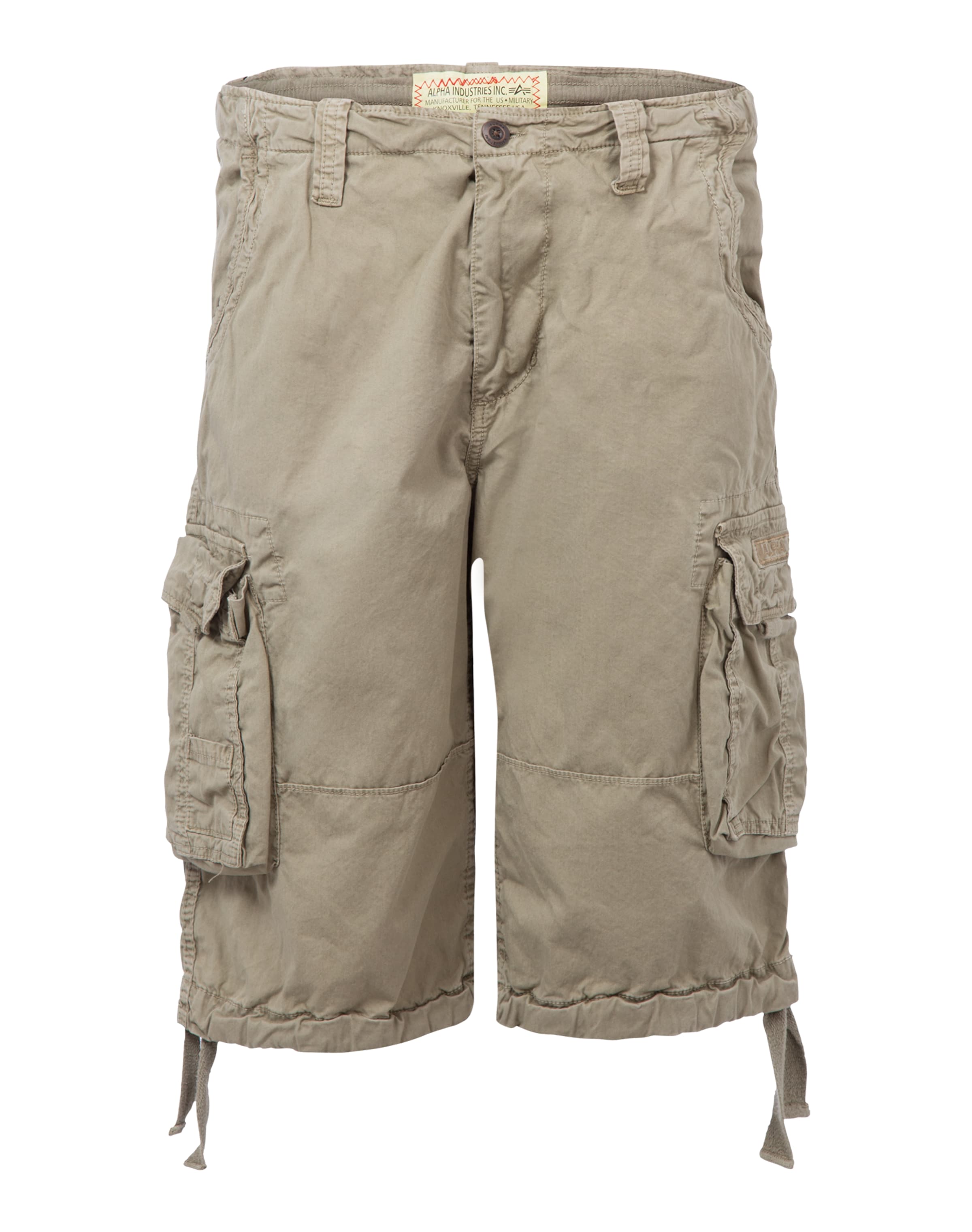 ALPHA INDUSTRIES Trousers 'Jet' in Beige: front