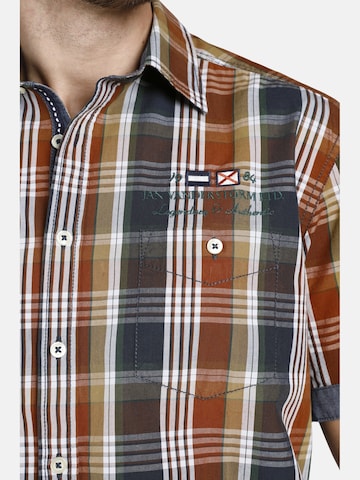 Jan Vanderstorm Comfort fit Overhemd 'Reedo' in Bruin