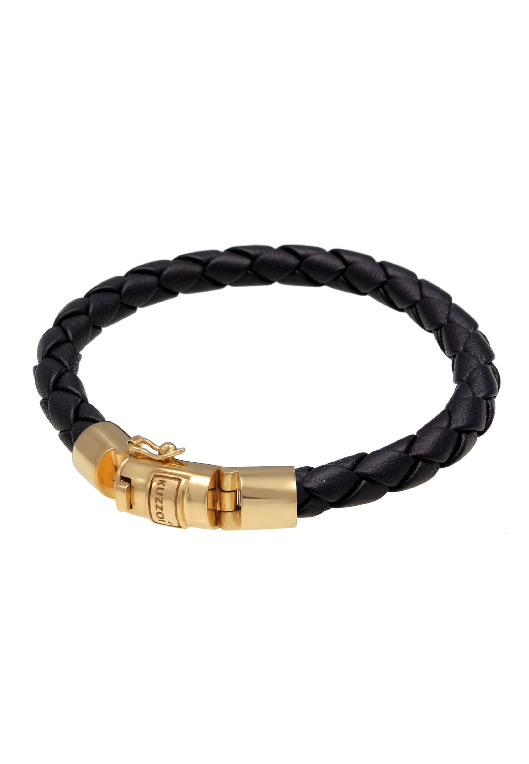 KUZZOI Armband Basic Armband, Leder in Gold: Vorderseite