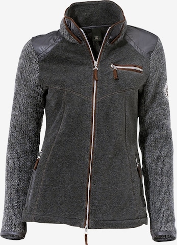 heine Fleece Jacket 'Rick Cardona' in Grey: front