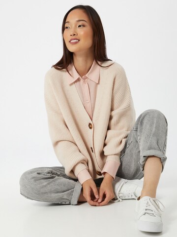 ABOUT YOU Knit Cardigan 'Kimberly' in Beige