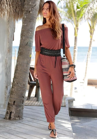 Tuta jumpsuit di LASCANA in arancione