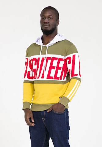 Sweat-shirt PLUS EIGHTEEN en vert : devant