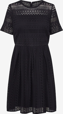 VERO MODA Ruha 'VMHONEY LACE PLEATED S/S DRESS EXP' - fekete: elől