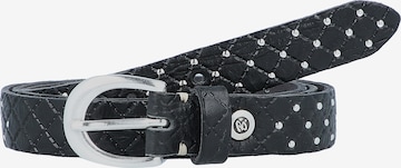 Cintura di b.belt Handmade in Germany in nero: frontale