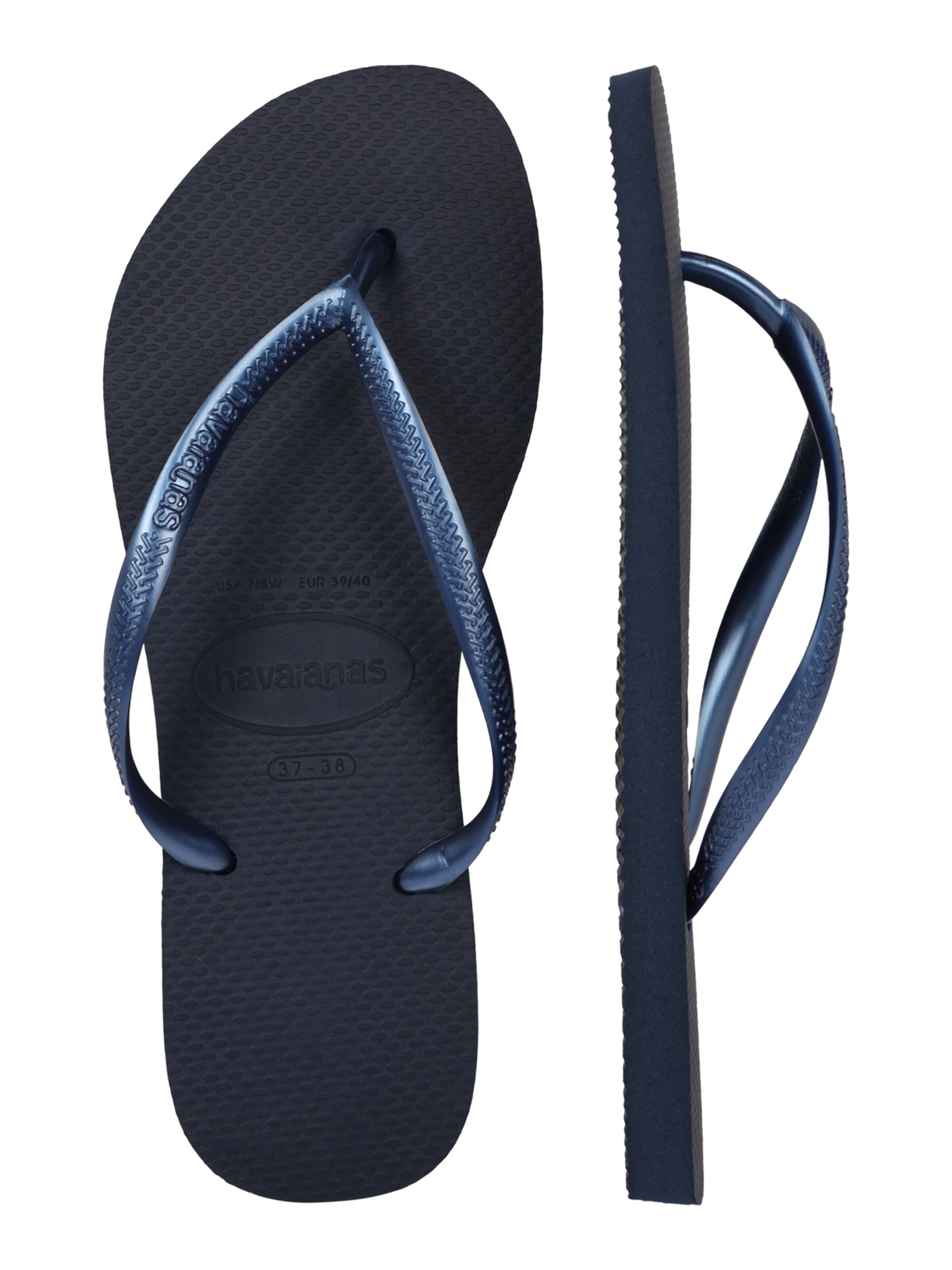 HAVAIANAS Japonke 'Slim' | modra barva: ob strani