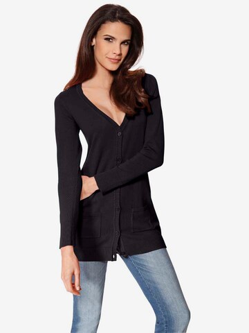 Cardigan heine en noir : devant