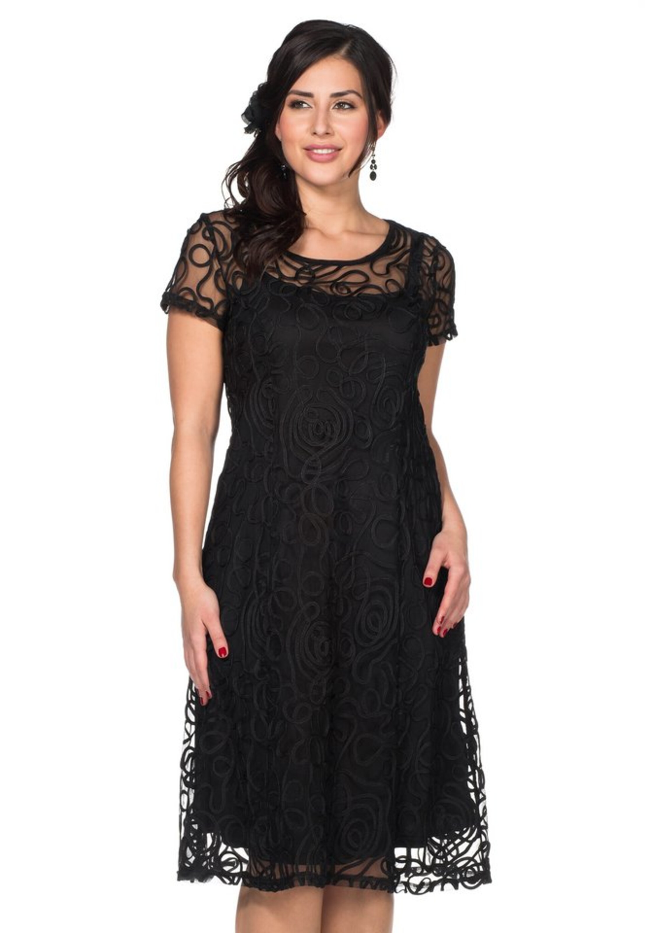 SHEEGO Платье в Черный: спереди