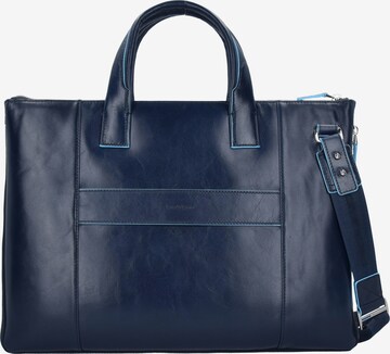 Piquadro Document Bag in Blue: front