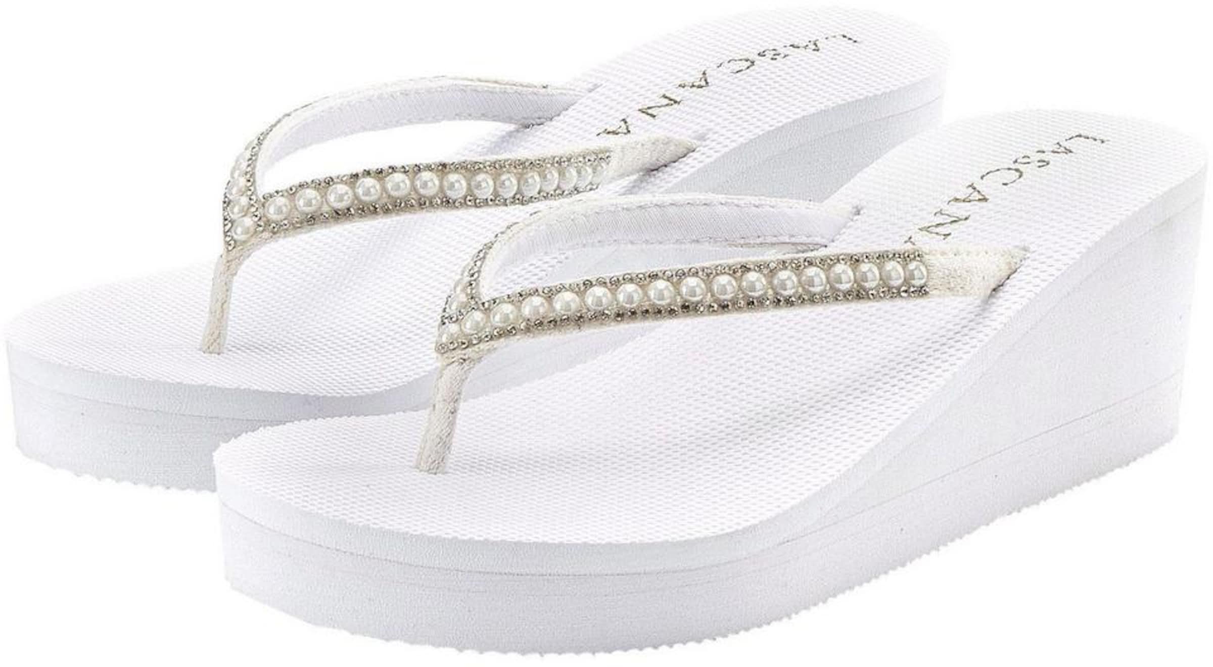 LASCANA Teenslipper in Wit