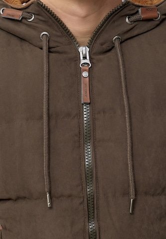 INDICODE JEANS Winter Jacket 'Adeline' in Brown