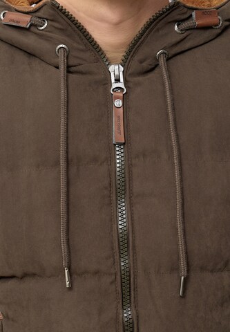 INDICODE JEANS Winterjacke 'Adeline' in Braun