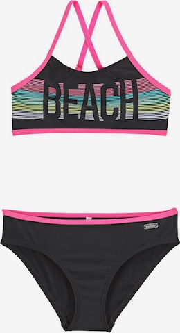 Bustier Bikini BENCH en noir : devant