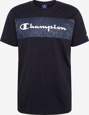 Champion Authentic Athletic Apparel Klasický střih Tričko – černá: přední strana
