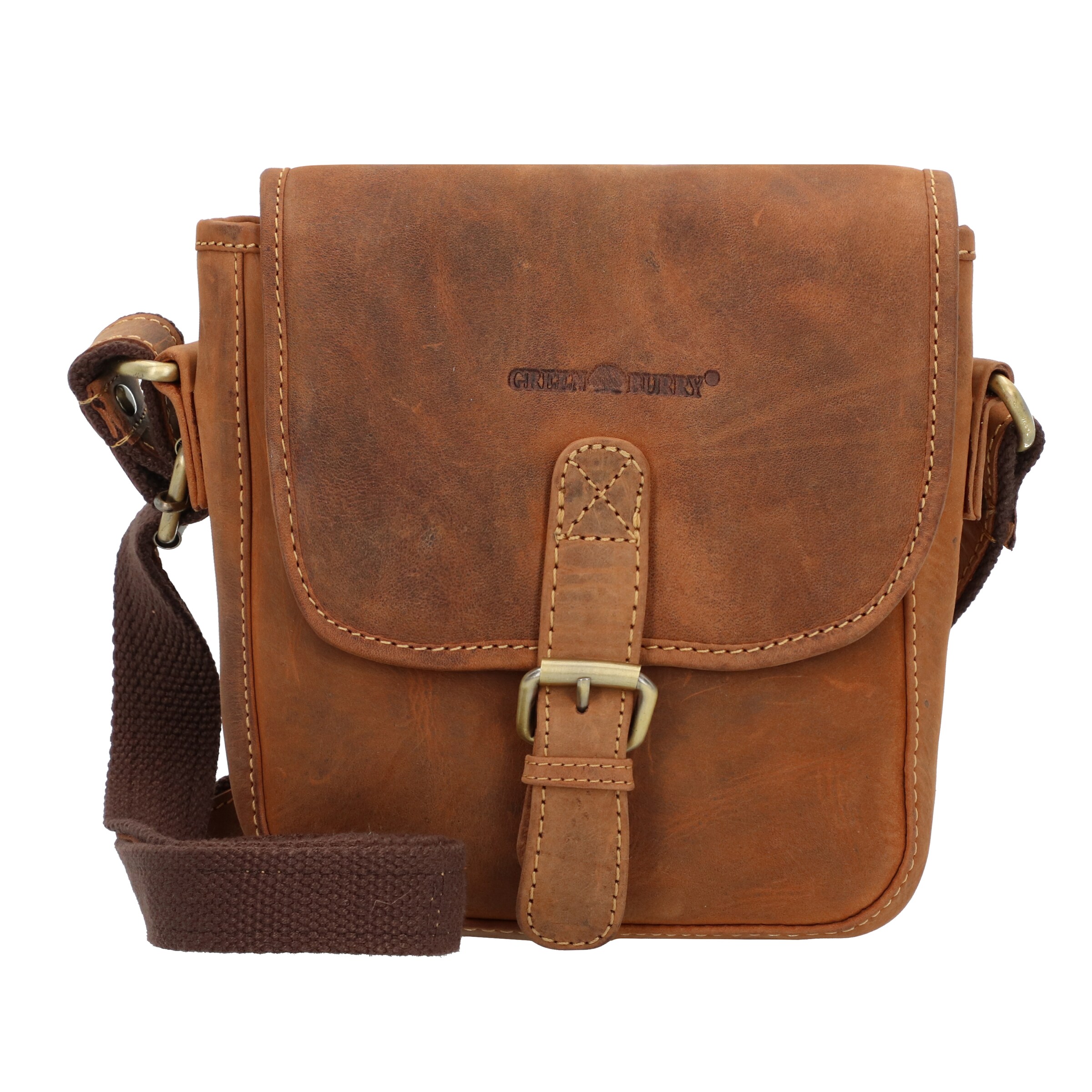 Sac à bandoulière GREENBURRY en marron : devant