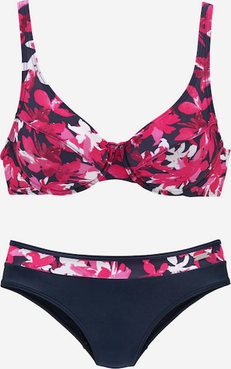 PETITE FLEUR Bikini in marine / pink / weiß, Produktansicht