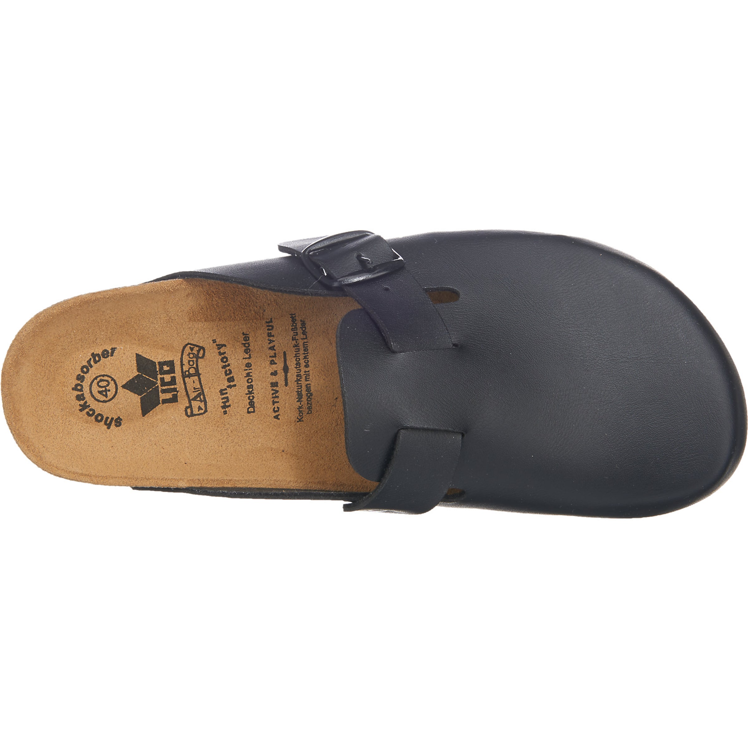 LICO Clogs in Schwarz