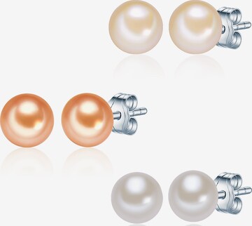 Valero Pearls Earrings in Orange: front