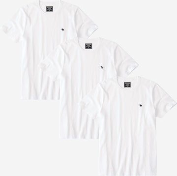 Abercrombie & Fitch Shirt 'GLBL CREW MULTIPACK' in White