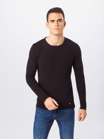 !Solid Pullover 'Struan' in Schwarz: predná strana