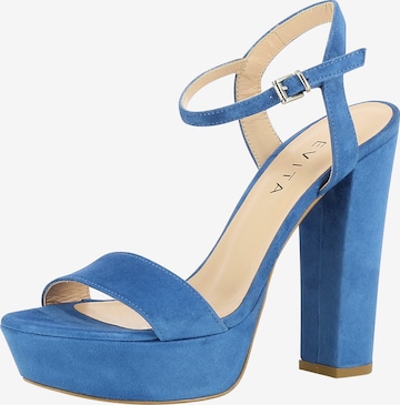 EVITA Sandalen met riem 'Stefania' in Blauw: voorkant