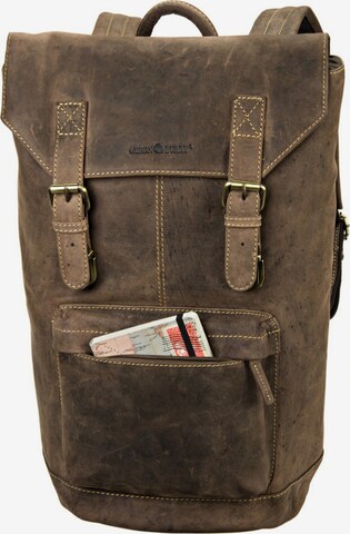 GREENBURRY Backpack ' Vintage Retro Rucksack ' in Brown