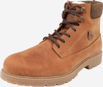 Rieker Lace-Up Boots in Brown: front