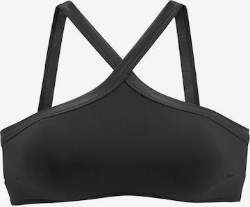 LASCANA High neck Bikinitop in Zwart: voorkant