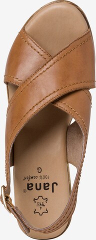 JANA Strap Sandals in Brown