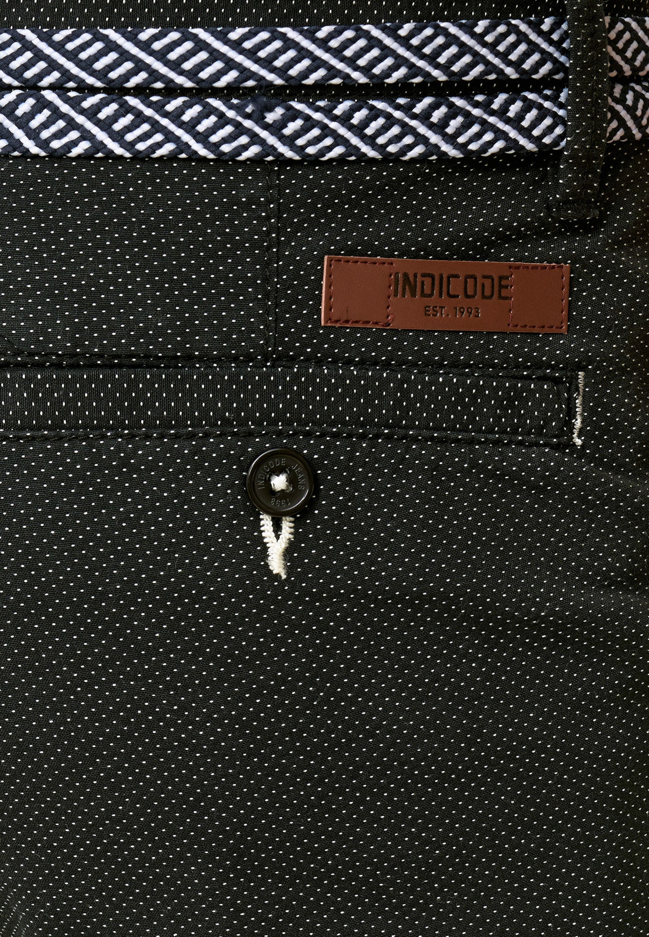 INDICODE JEANS Regular Broek 'Acton' in Zwart