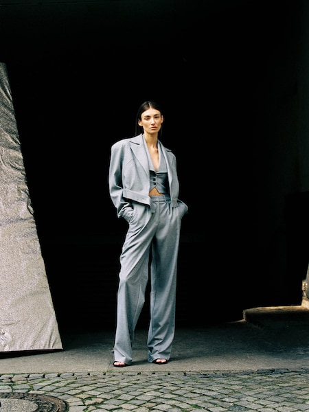 Lorena Rae - Grey Three-Piece Suit Look by RÆRE