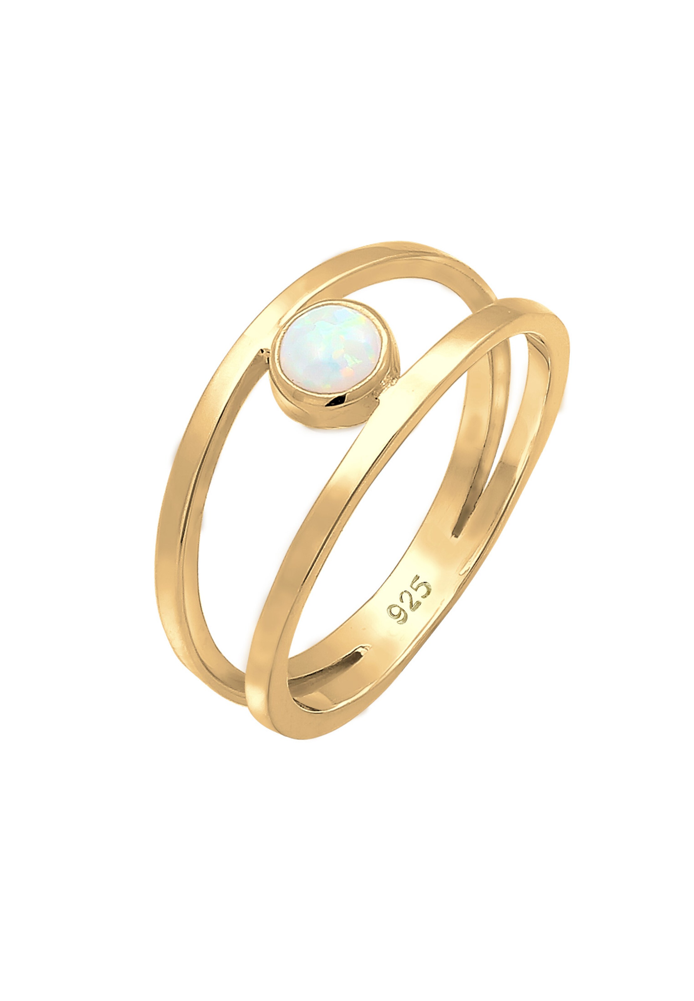 ELLI Ring 'Opal' in Gold: Vorderseite