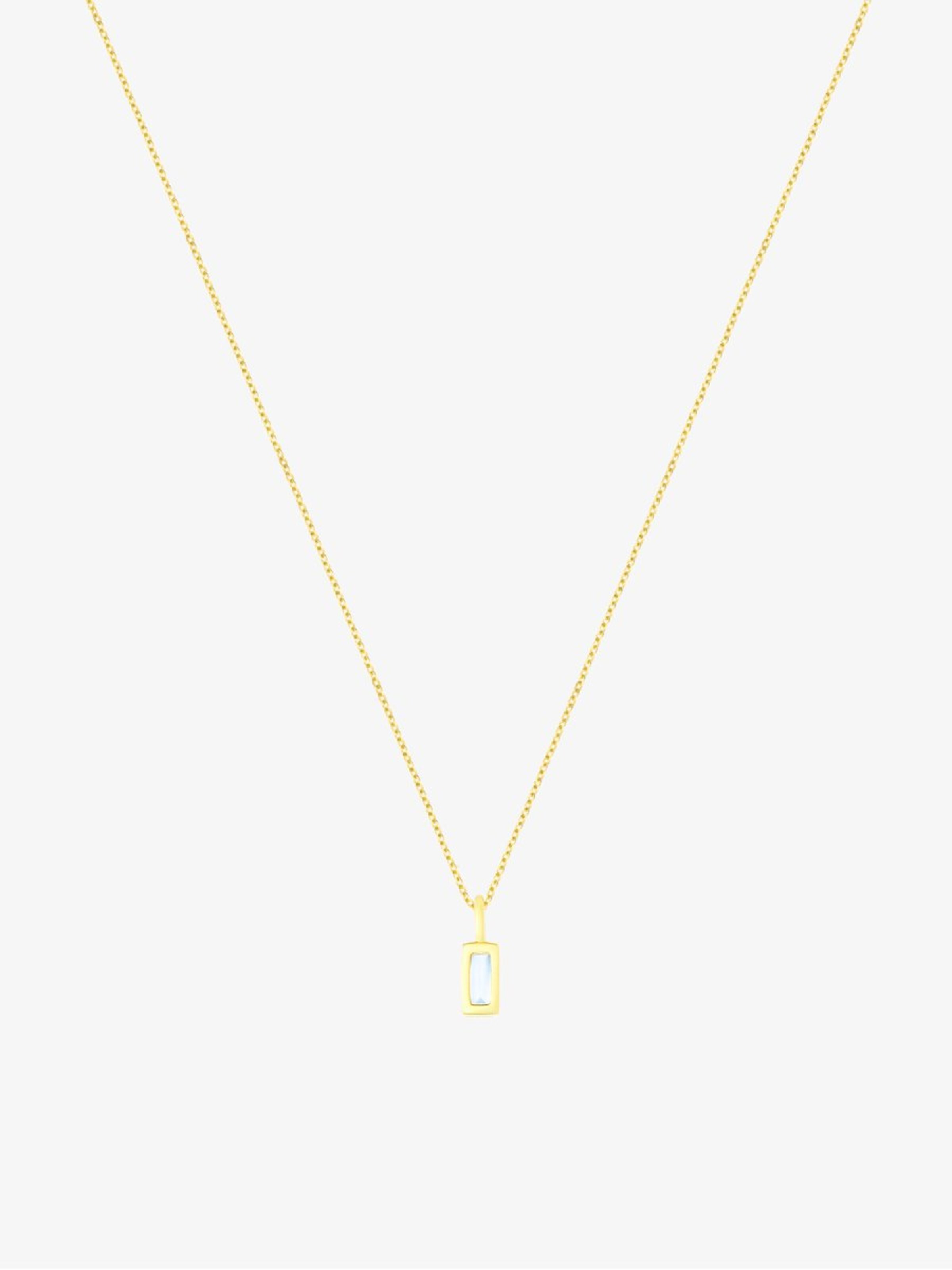 ID Fine - Ketting 'Baguette' in de kleur Goud