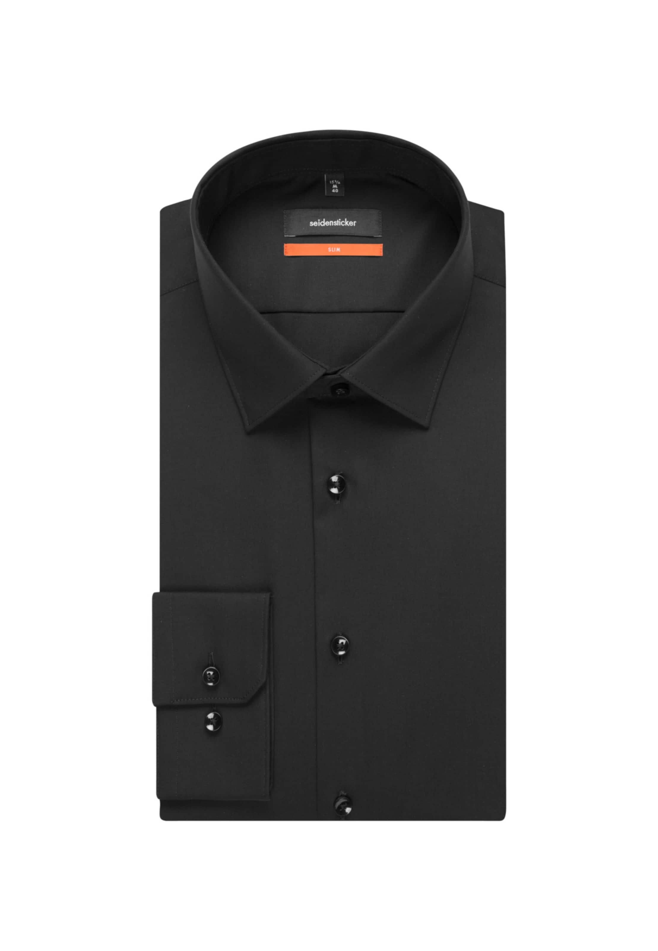 Slim fit Camicia business di SEIDENSTICKER in nero