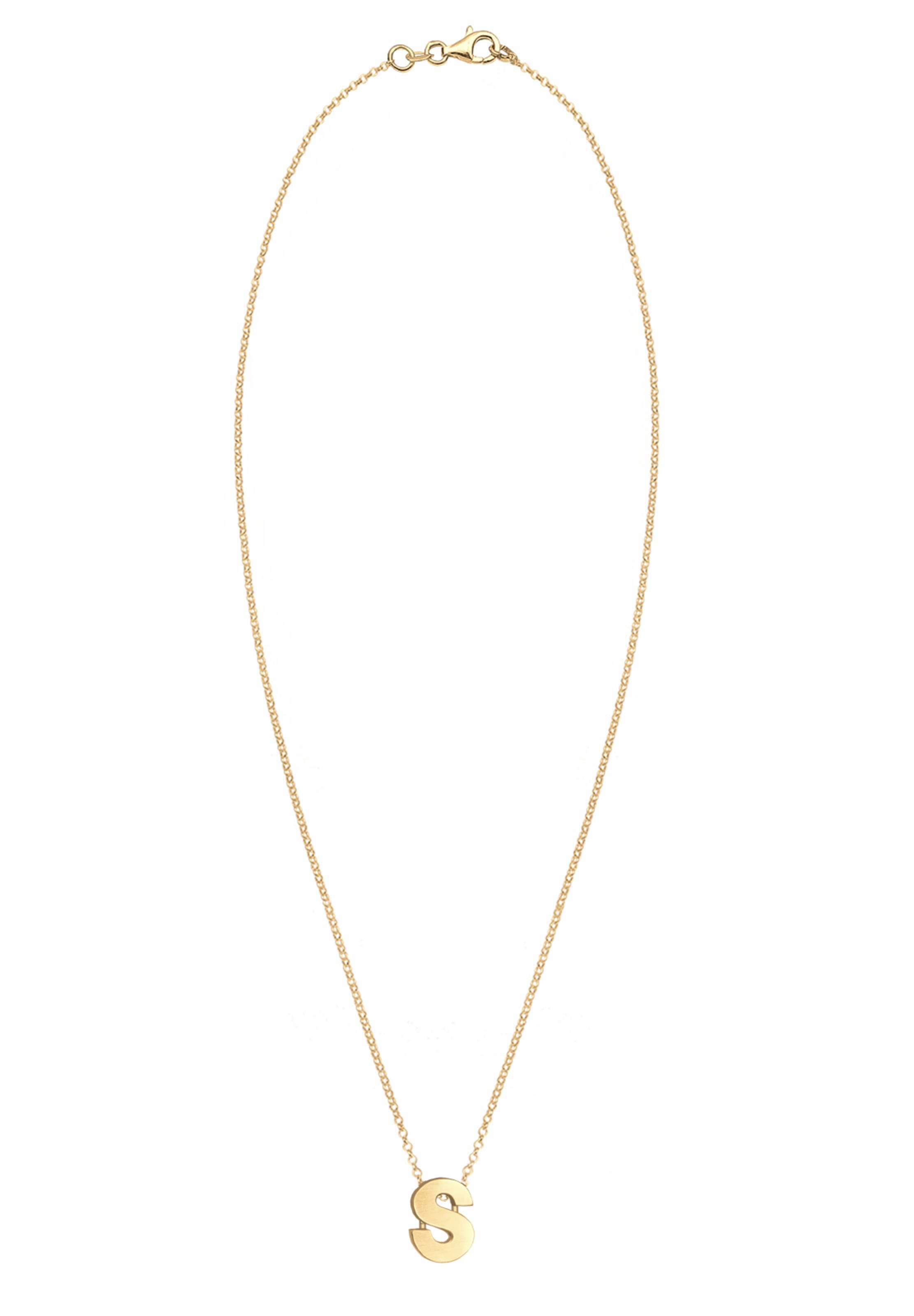 ELLI Ketting 'Buchstabe' in Goud: voorkant