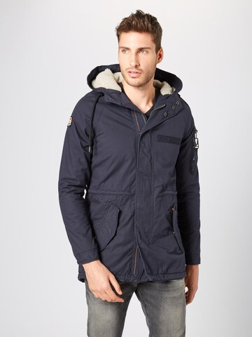 Superdry Parka zimowa 'Aviator' w kolorze niebieski