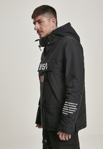 Mister Tee Between-Season Jacket 'Nasa' in Black: front