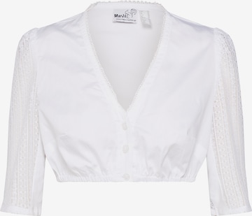 Blouse folklorique 'Bärbel-Vida' MARJO en blanc : devant