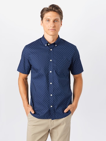 GAP Slim fit Button Up Shirt in Blue: front