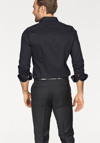 OLYMP Slim Fit Hemd 'Level Five' in Schwarz