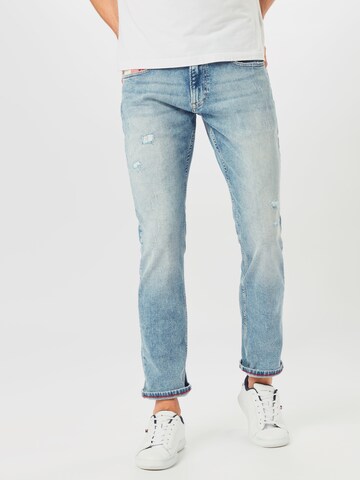 Tommy Jeans Slimfit Jeans 'Scanton' in Blauw: voorkant