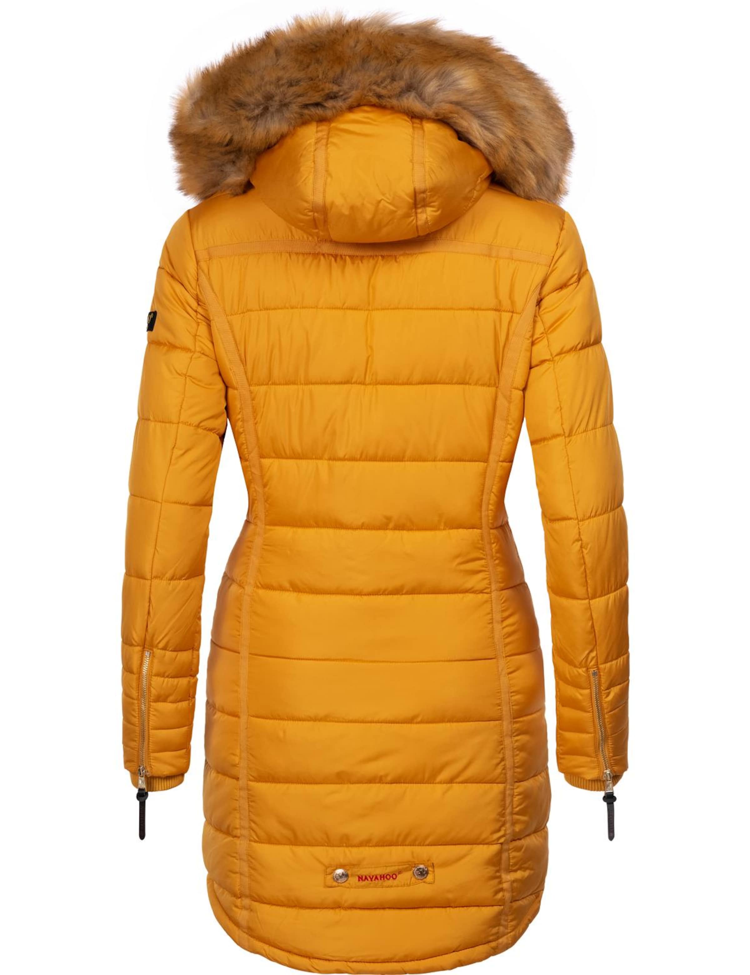 NAVAHOO Winter coat 'Papaya' in Yellow