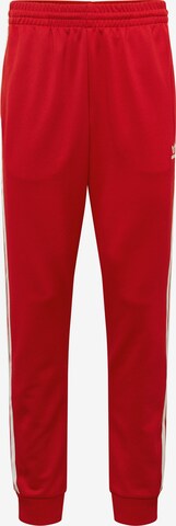 Effilé Pantalon 'Sst Tp' ADIDAS ORIGINALS en rouge : devant