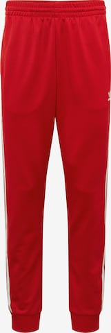 Effilé Pantalon 'Sst Tp' ADIDAS ORIGINALS en rouge : devant