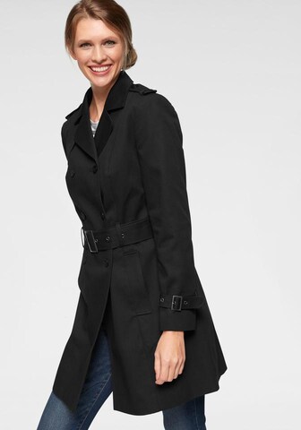 Aniston CASUAL Trenchcoat in Schwarz: Vorderseite