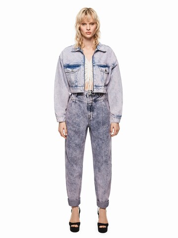 Pepe Jeans Tapered Jeans med lægfolder 'Dua Lipa SUMMER' i blå