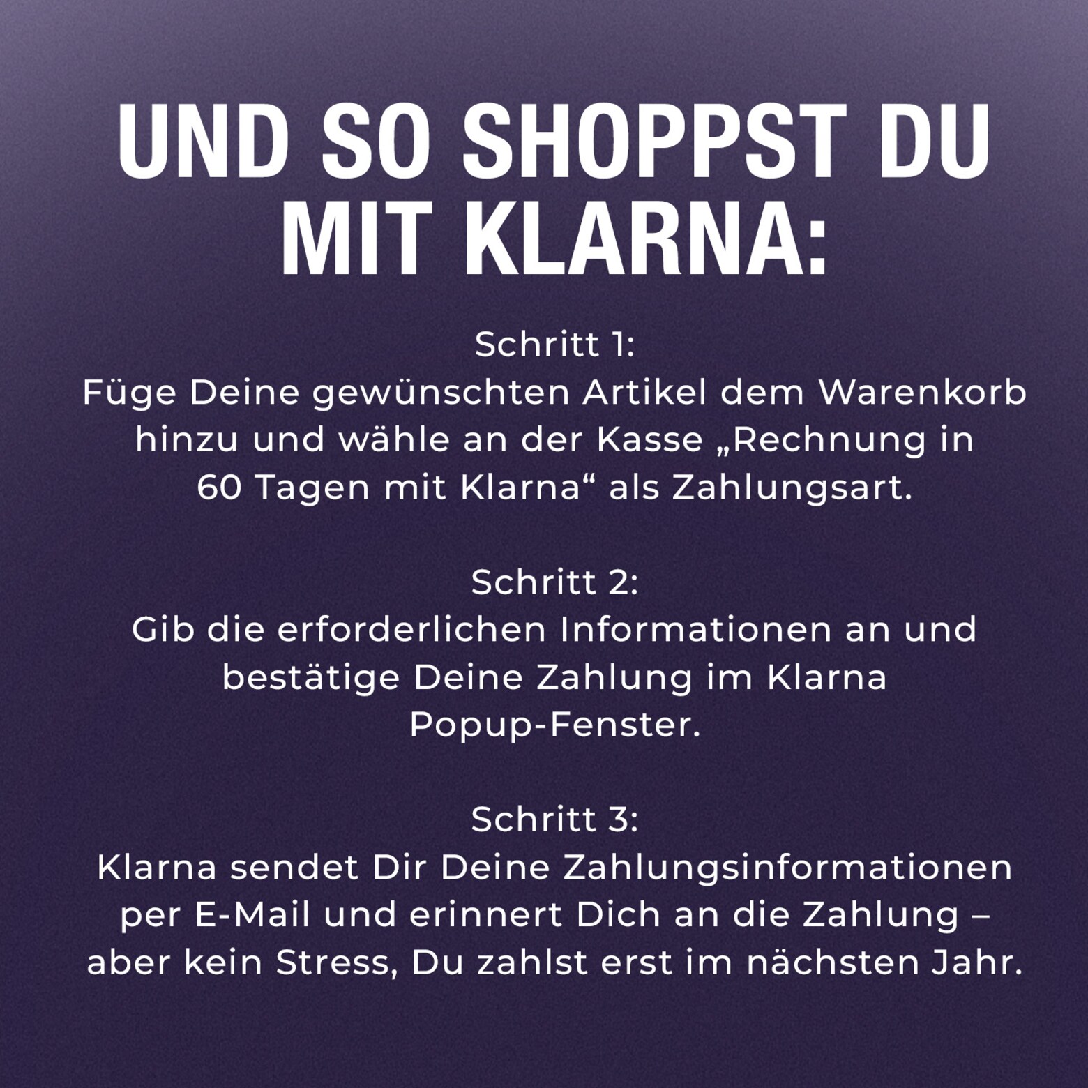 Nur diese Woche Jetzt shoppen, nächstes Jahr bezahlen