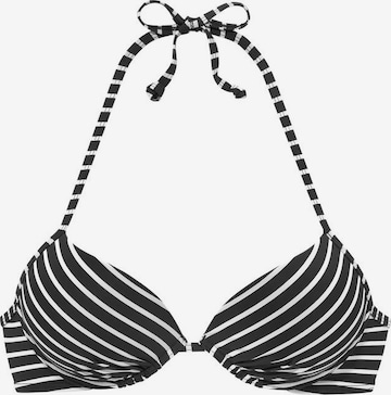 s.Oliver Push-up Góra bikini w kolorze czarny: przód