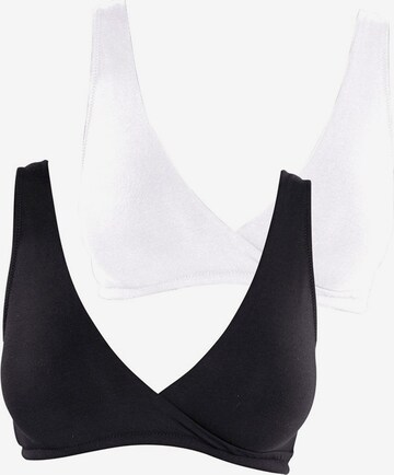 PETITE FLEUR Triangle Nursing bra in Black: front