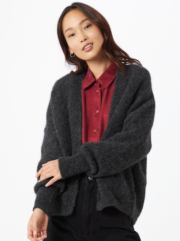 AMERICAN VINTAGE Knit Cardigan 'East' in Grey: front